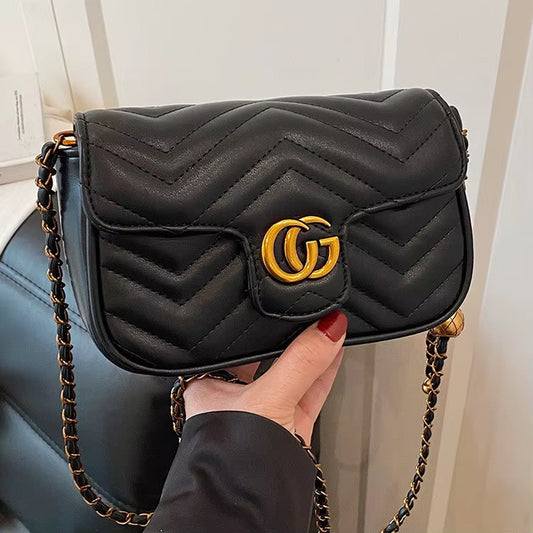 2025 New Designer Inspired Women Chain Bag Luxury Textured Crossbody Shoulder Bag Mini Square Underarm Purse for Casual Evening